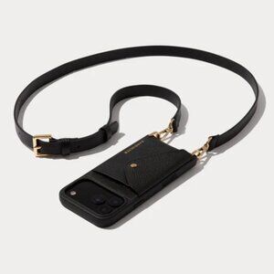 Bandolier Black Phone Case with Strap